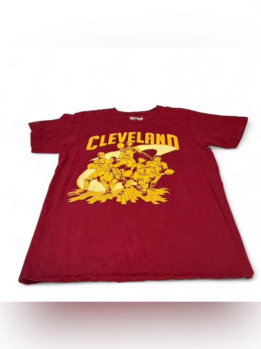 Adidas 2016 Cleveland Cavaliers short sleeve Graphic Tee in Maroon and Yellow